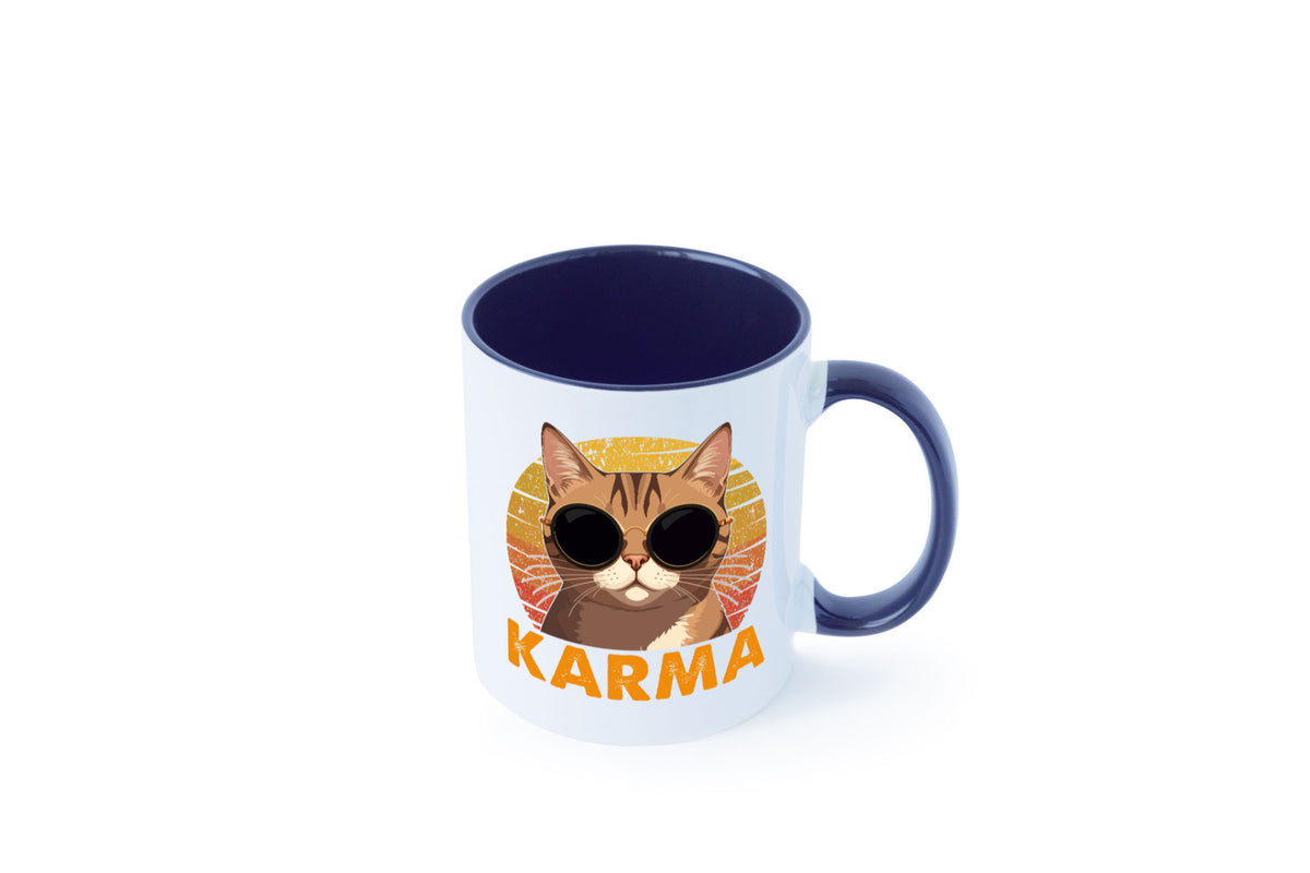 Vintage Katze | Karna Coole lustiger Spruch Geschenk Tierliebhaber Humor Tasse