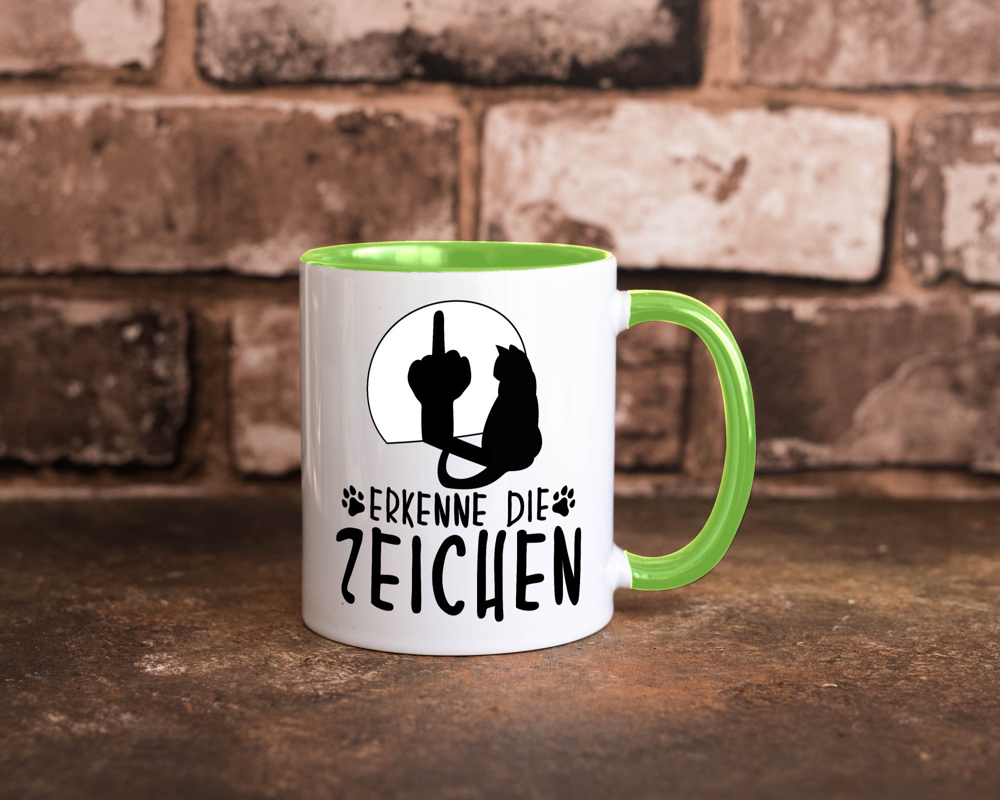 Erkenne die Zeichen | Katze Humor Tierliebhaber Geschenkidee Tasse