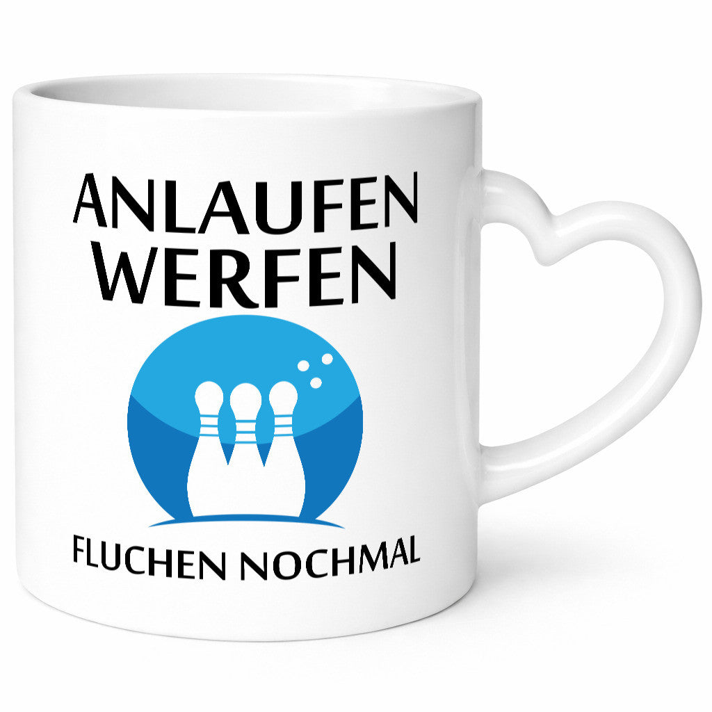 Anlaufen werfen fluchen nochmal | Bowling Sport Geschenk Humor Geschenkidee
