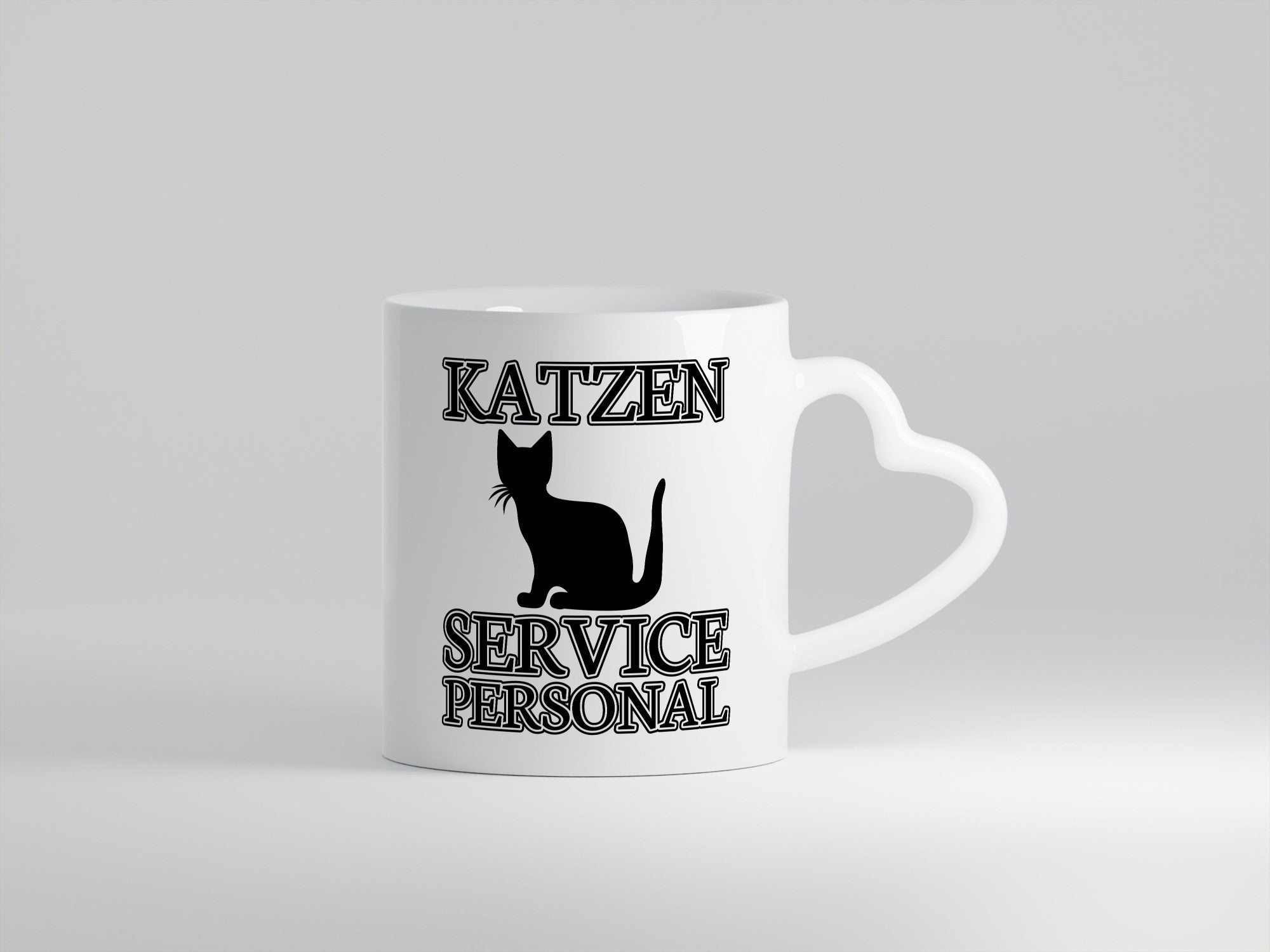 Katzen Service Personal | Katzenbesitzer Tasse Humor lustiger Spruch Geschenk