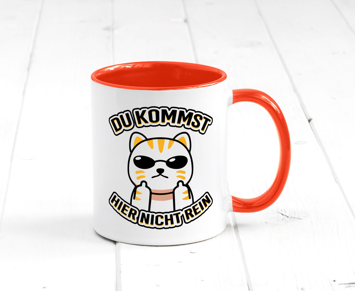 Du kommst hier nicht rein | Böse Katze Humor Tierliebhaber Geschenkidee Tasse