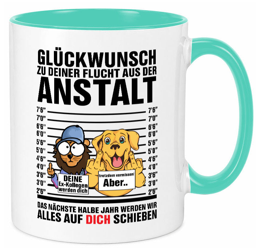 Glückwunsch zu deiner Flucht | Abschiedgeschenk v3 Geschenk Humor Geschenkidee