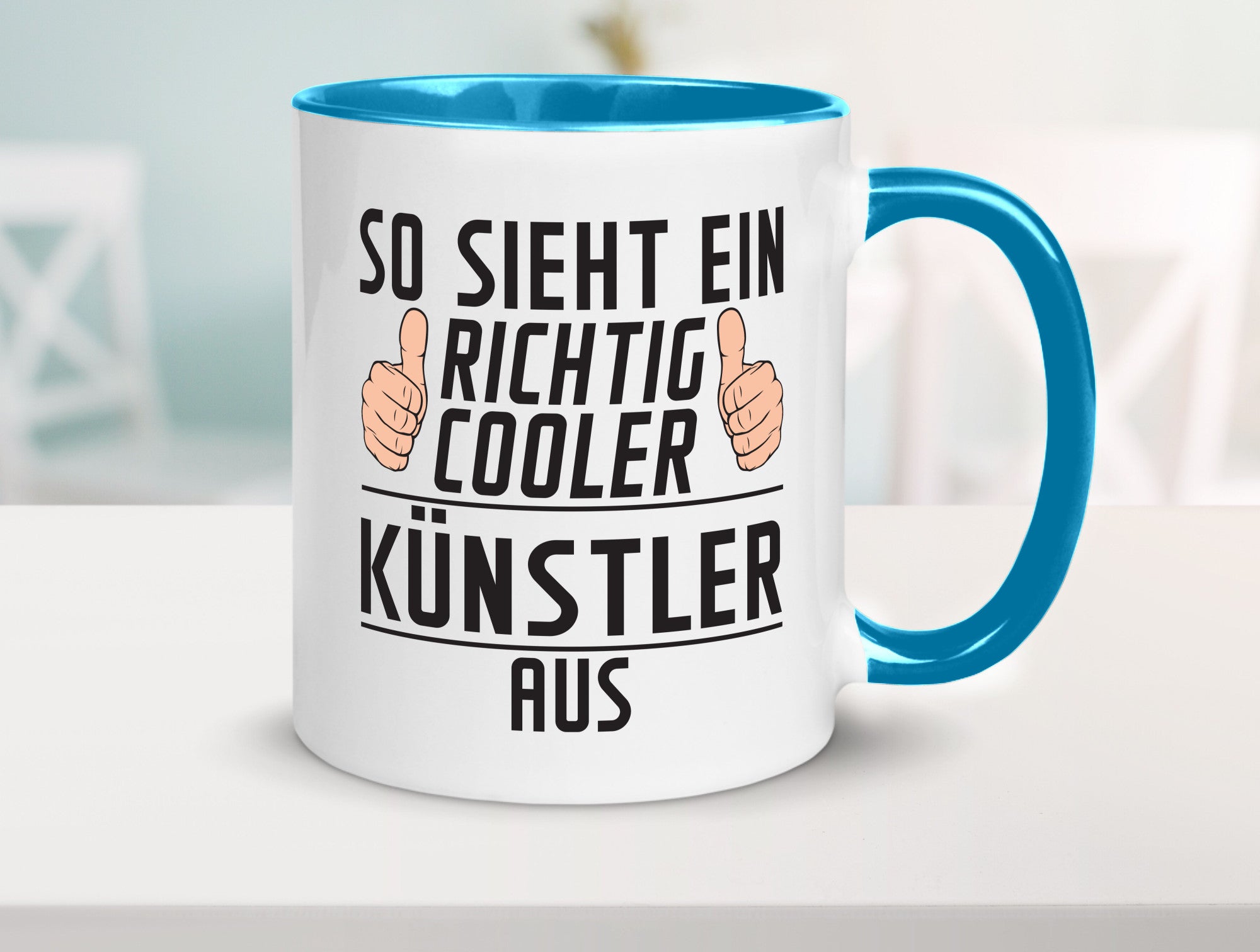 Richtig Cooler Künstler | Spruch lustig Kunst Geschenkidee Humor Tasse