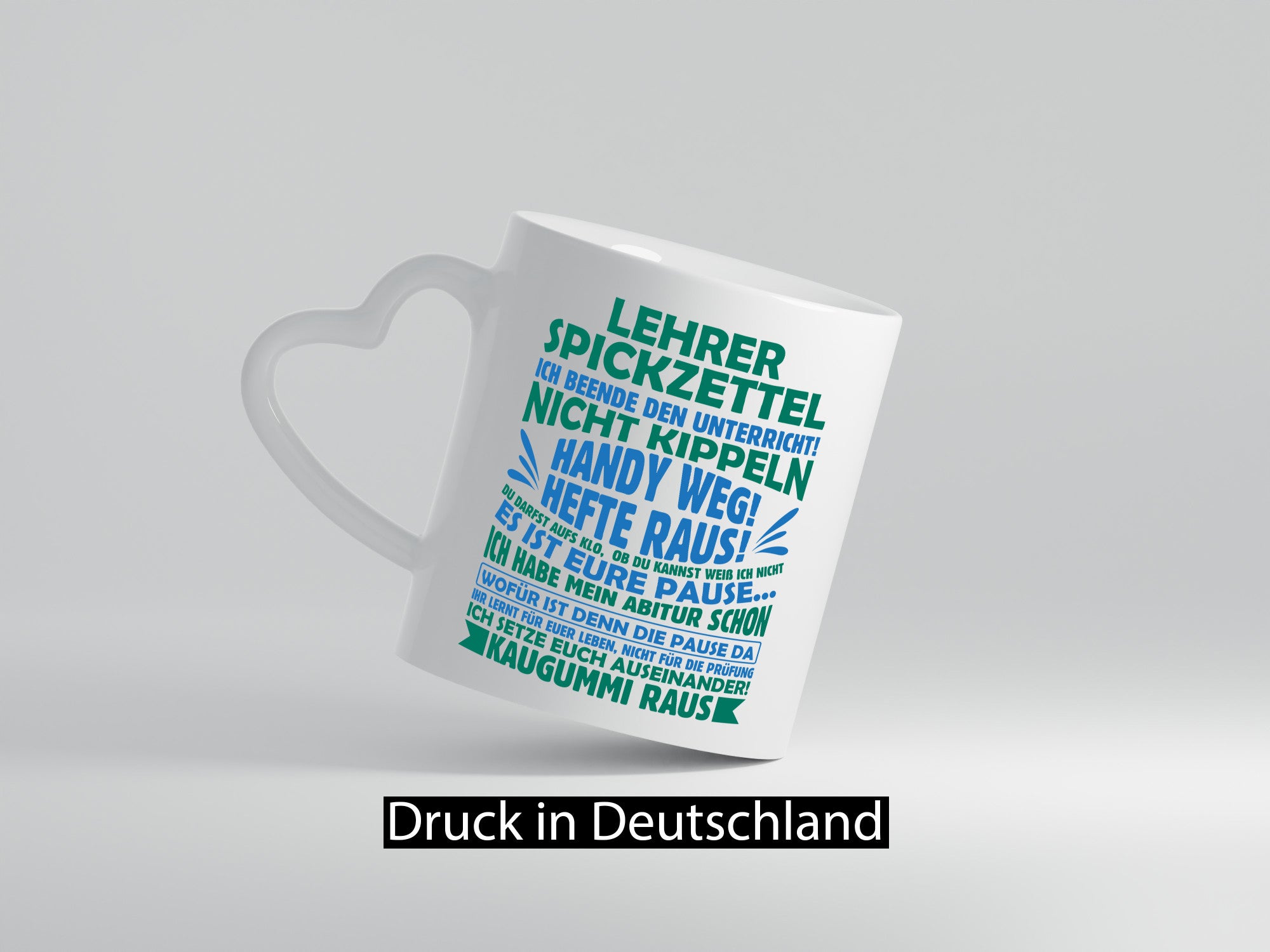 Lehrer Spickzettel | Beruf Tasse lustiger Spruch vl2 Geschenk Arbeit Kollegen
