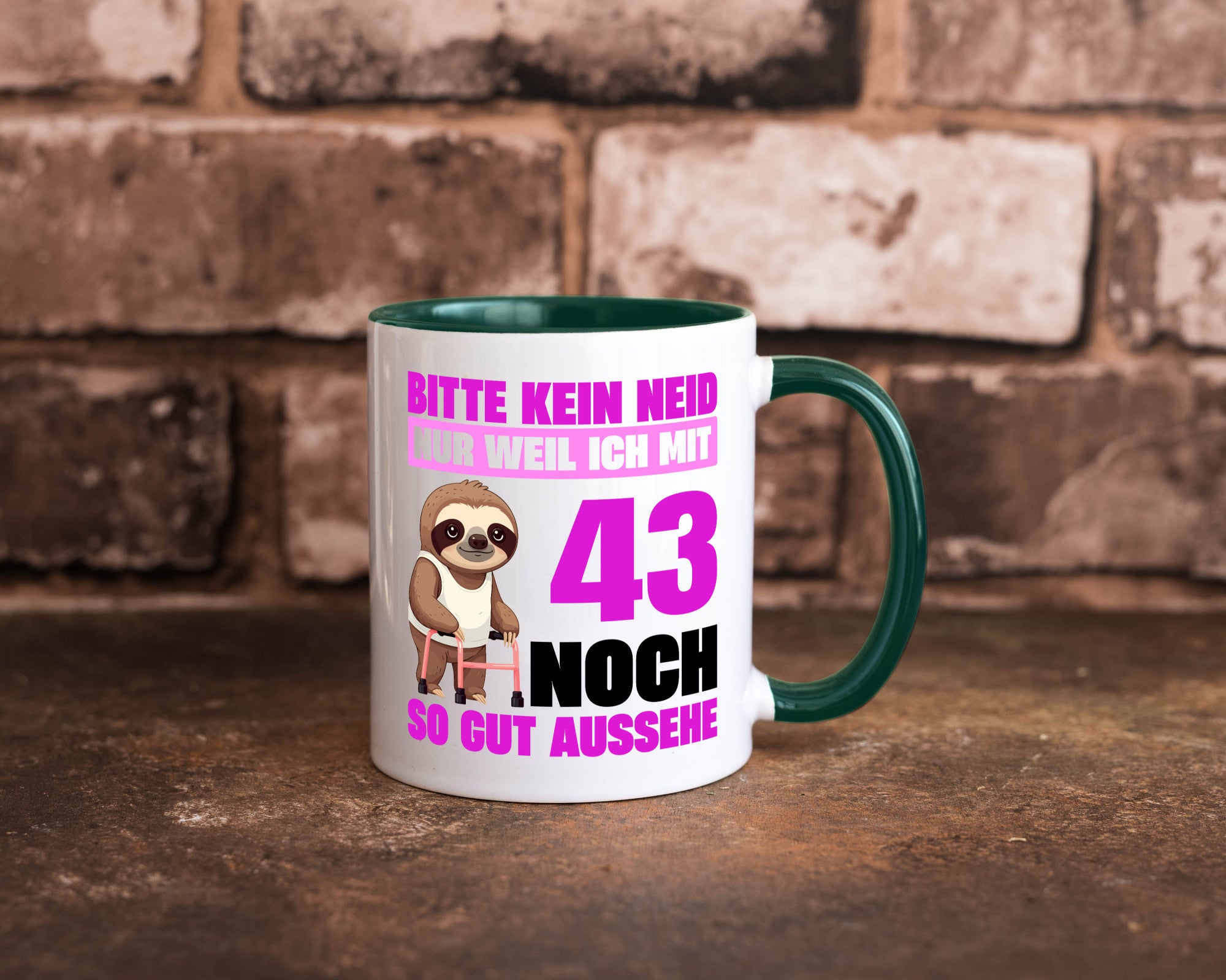 43. Geburtstag | Bitte kein neid Faultier 43 Jahre Geschenk Geschenkidee