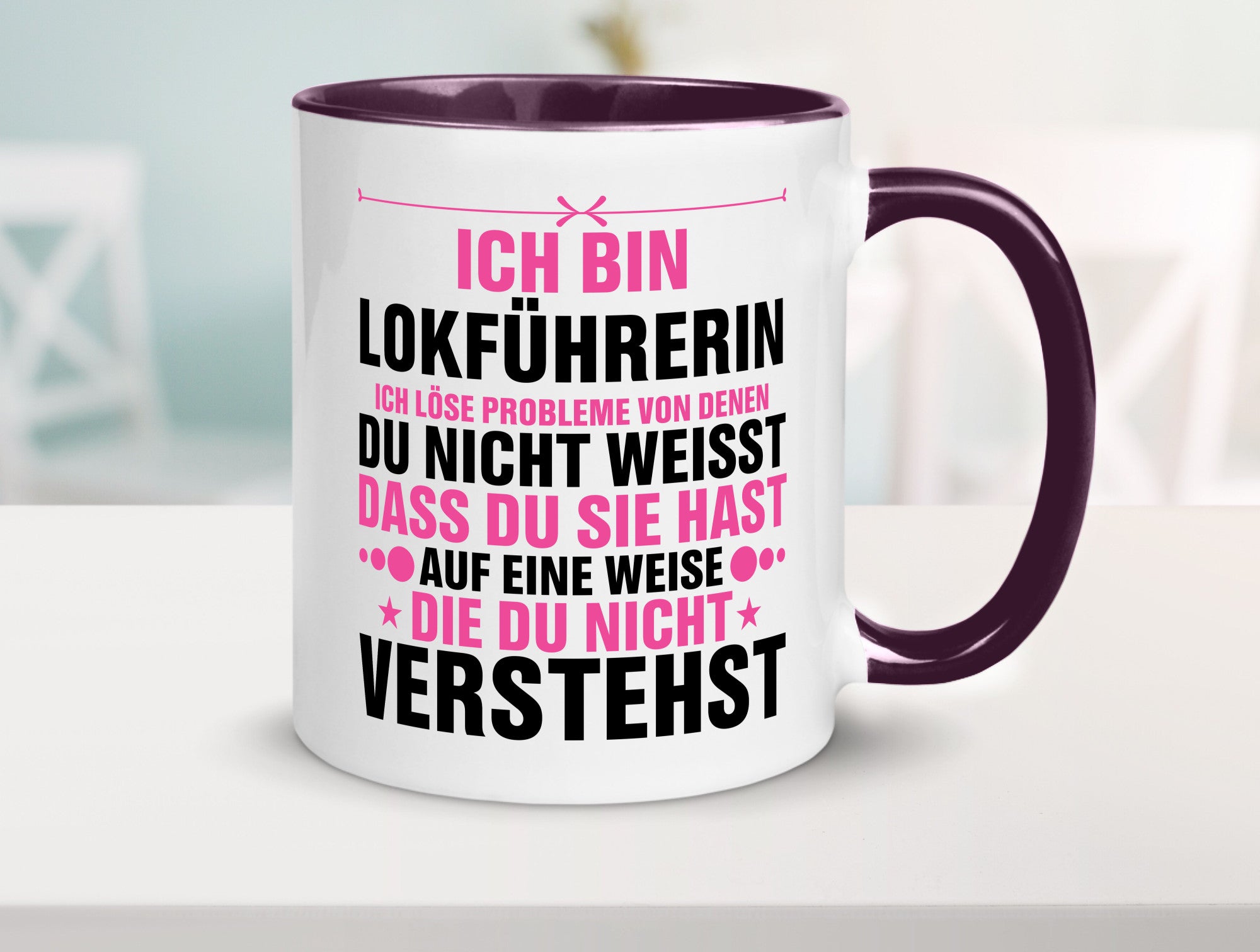 Löse Probleme: Lokführerin | Zug Beruf v2 Humor Arbeit Kollegen Büro