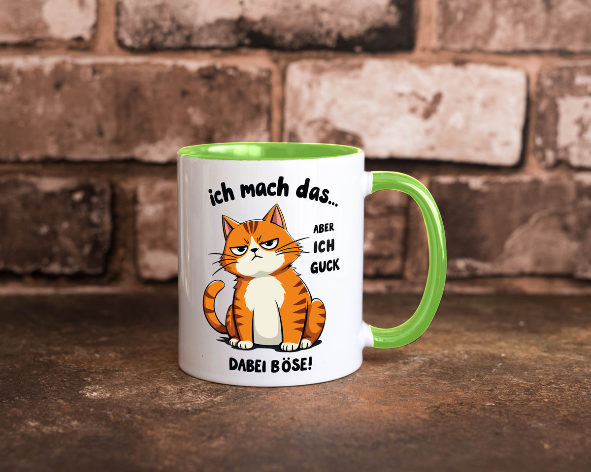 Ich guck dabei Böse | Katze Ironie Geschenk Tierliebhaber Humor lustiger Spruch Tasse