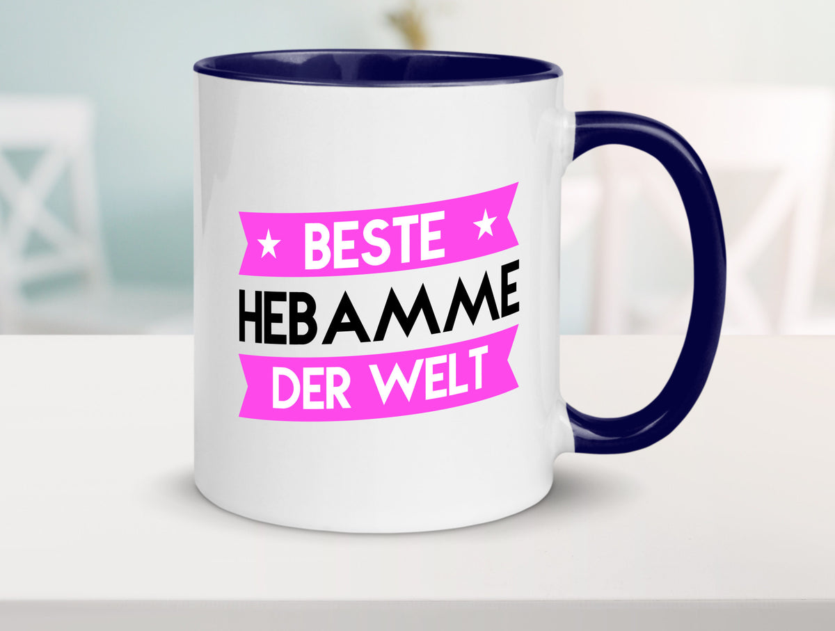 Beste Hebamme | Geburtshilfe lustiger Spruch Geschenk Humor Geschenkidee Tasse