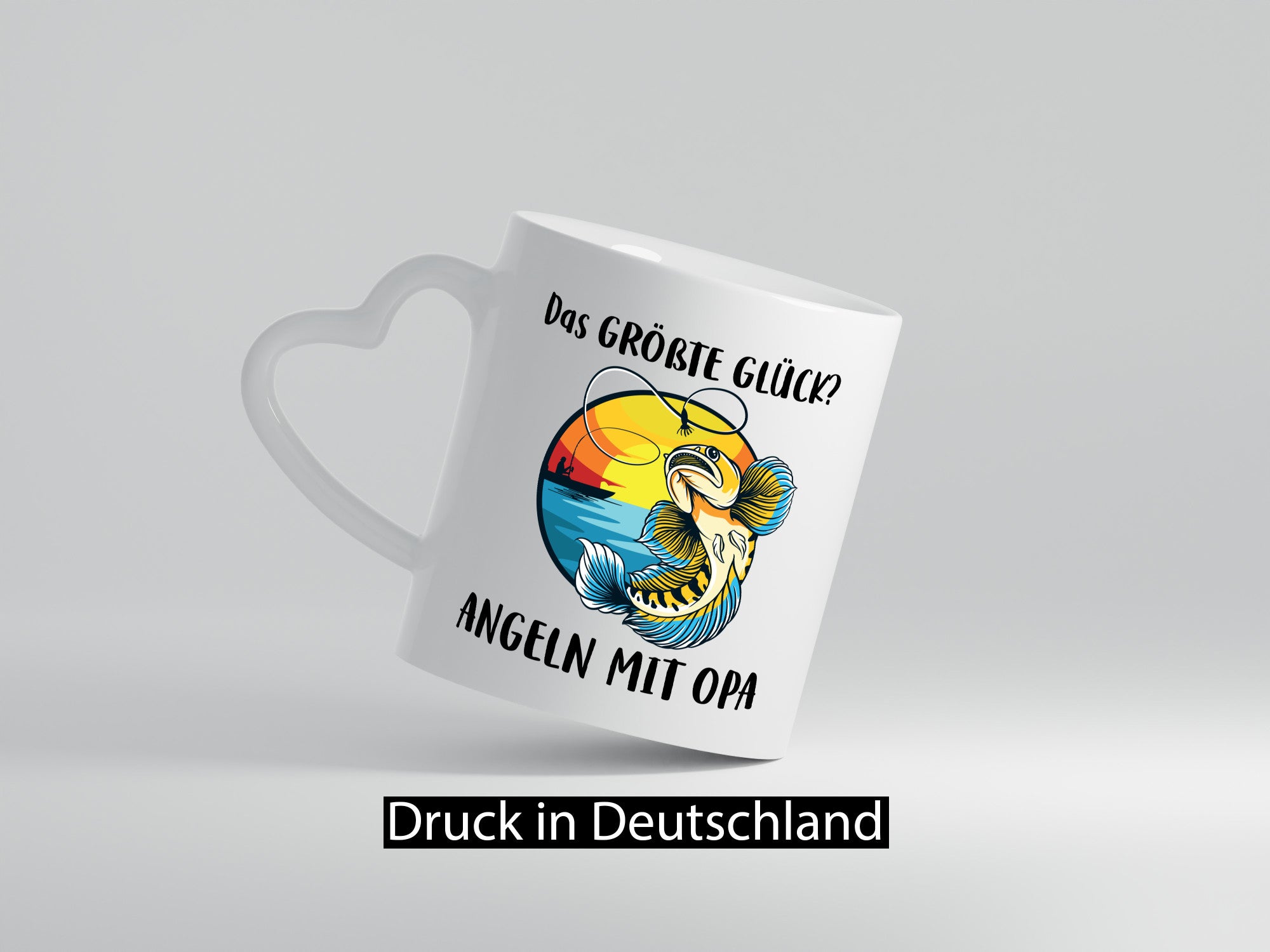 Das größte Glück angeln mit Opa | Angler Geschenkidee Familie Humor Tasse