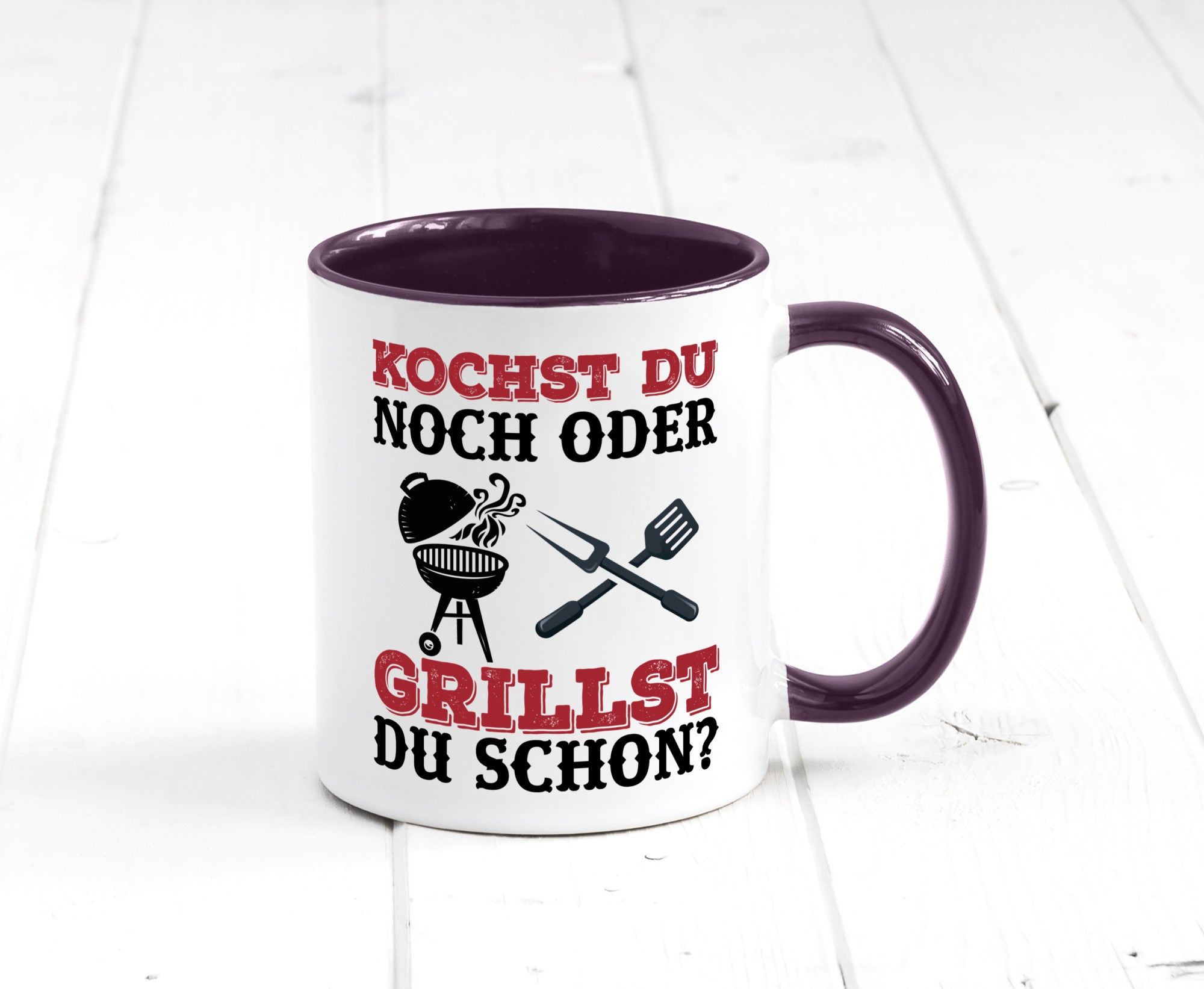 Grillst du schon? | Spruch Tasse Grillen Männer Geschenkidee Humor