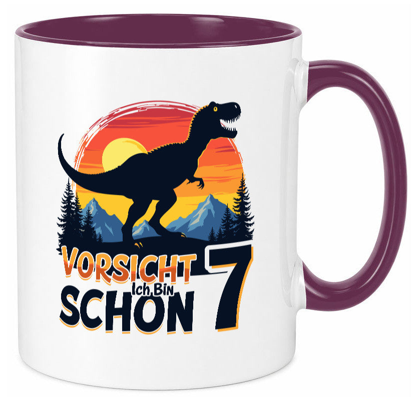 7. Geburtstag | 7 Jahre Dinosaurier v2 Geschenk Geschenkidee lustiger Spruch