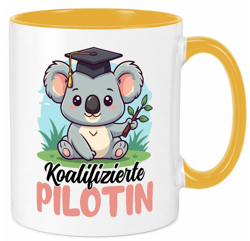 Koalifizierte Pilotin | Definition Piloten lustig Humor Geschenkidee Geschenk Tasse