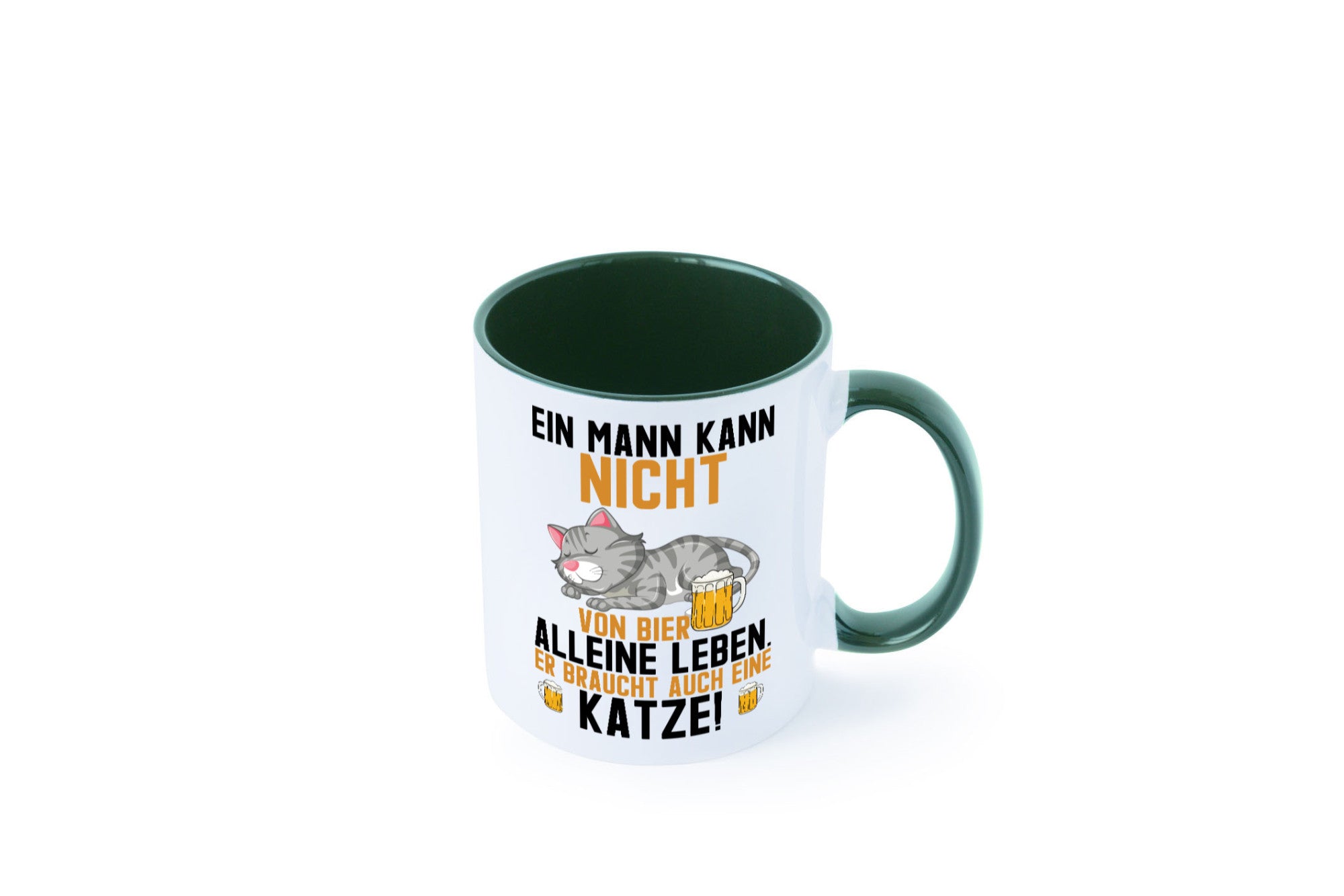 Von Bier leben | Mann braucht eine Katze Katzenliebhaber Geschenk Tierliebhaber