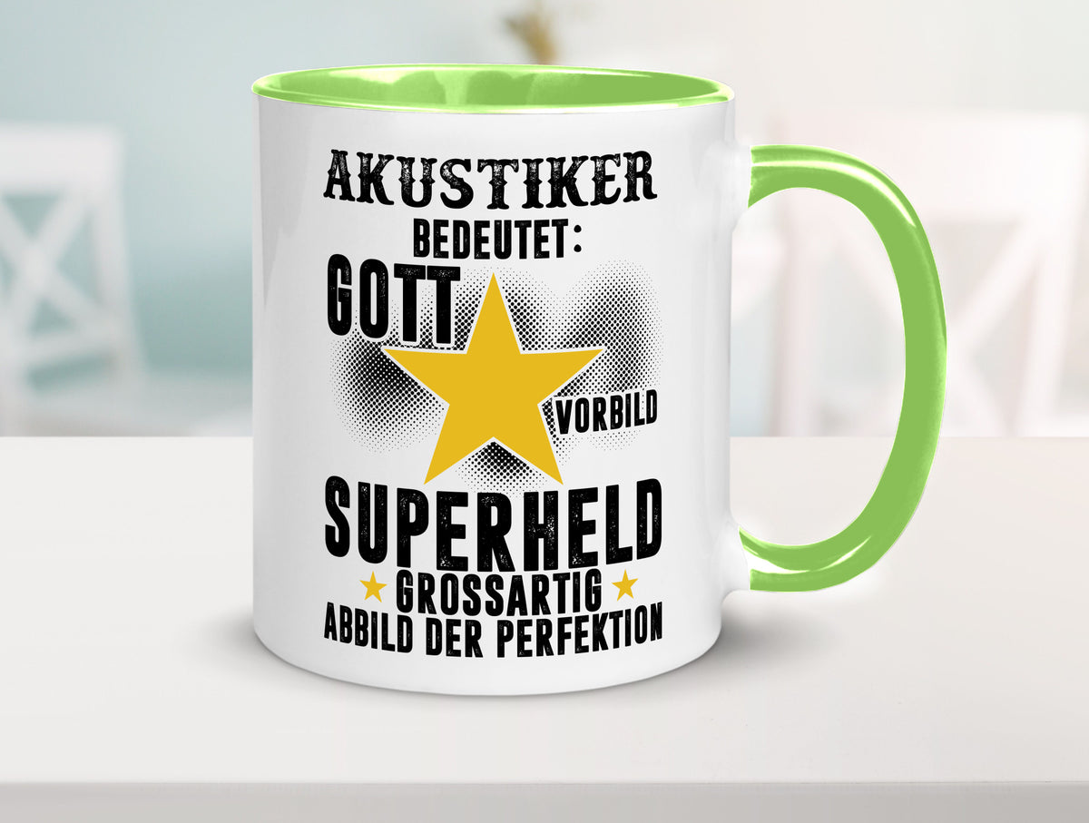 Bedeutung von Akustiker | Akustik Hörgeräteakustik lustig Humor Geschenkidee Tasse