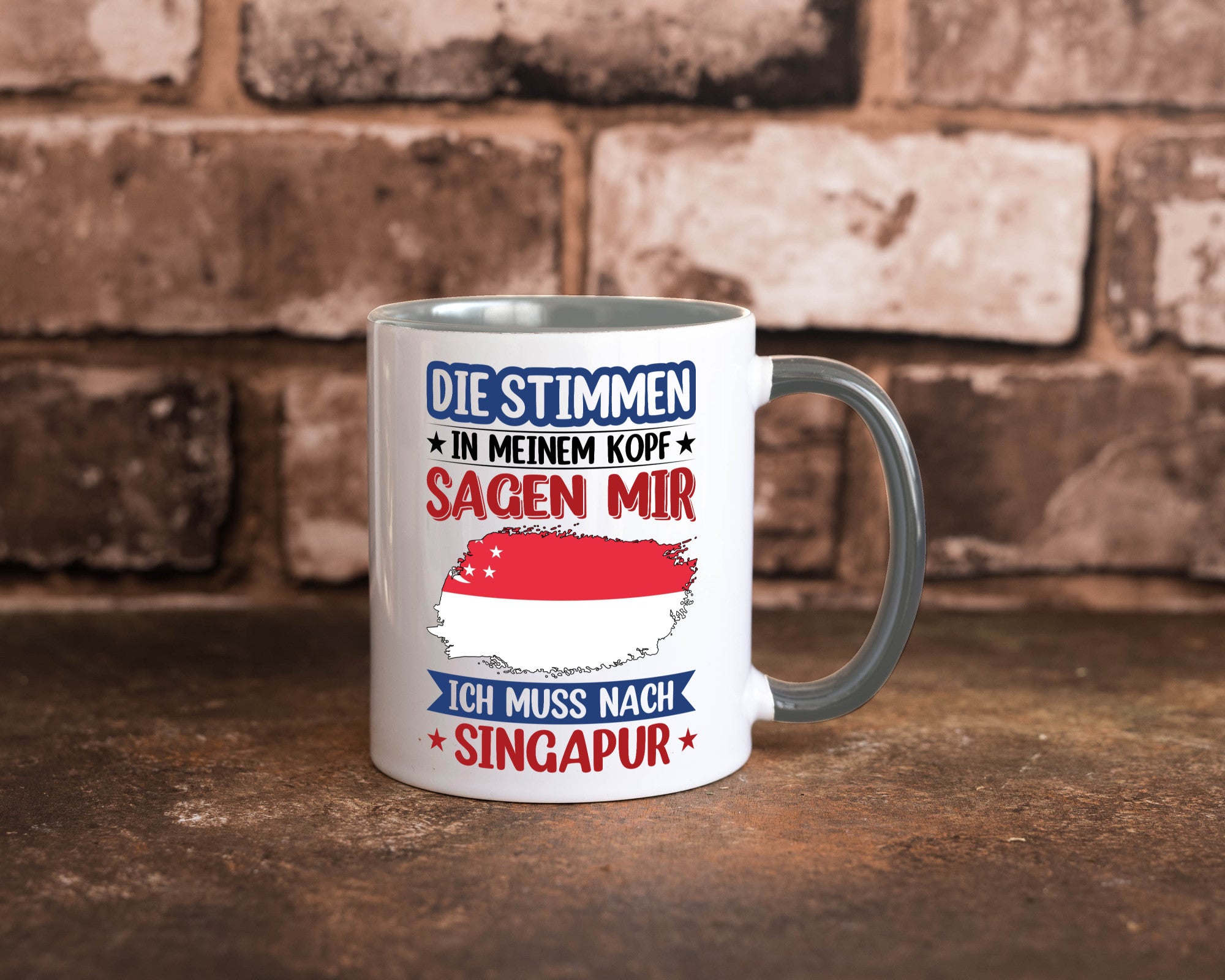 Singapur | Urlaub Stimmen in meinem Kopf Traumland v2 lustiger Spruch Geschenk