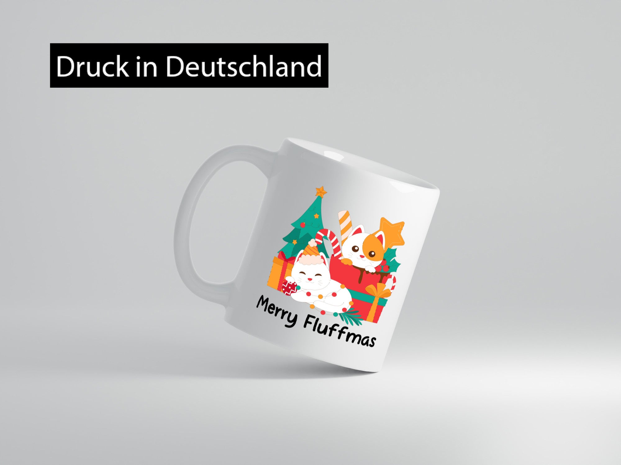 Merry Fluffmas | Weihnachten Katzen Weihnachtskatzen lustiger Spruch Geschenk