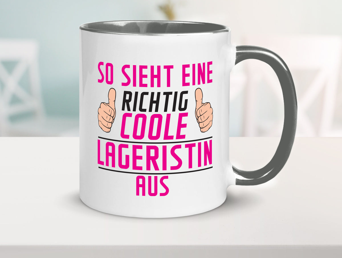 Richtig Coole Lageristin | Beruf Lager Arbeiterin Humor Arbeit Kollegen Büro Tasse