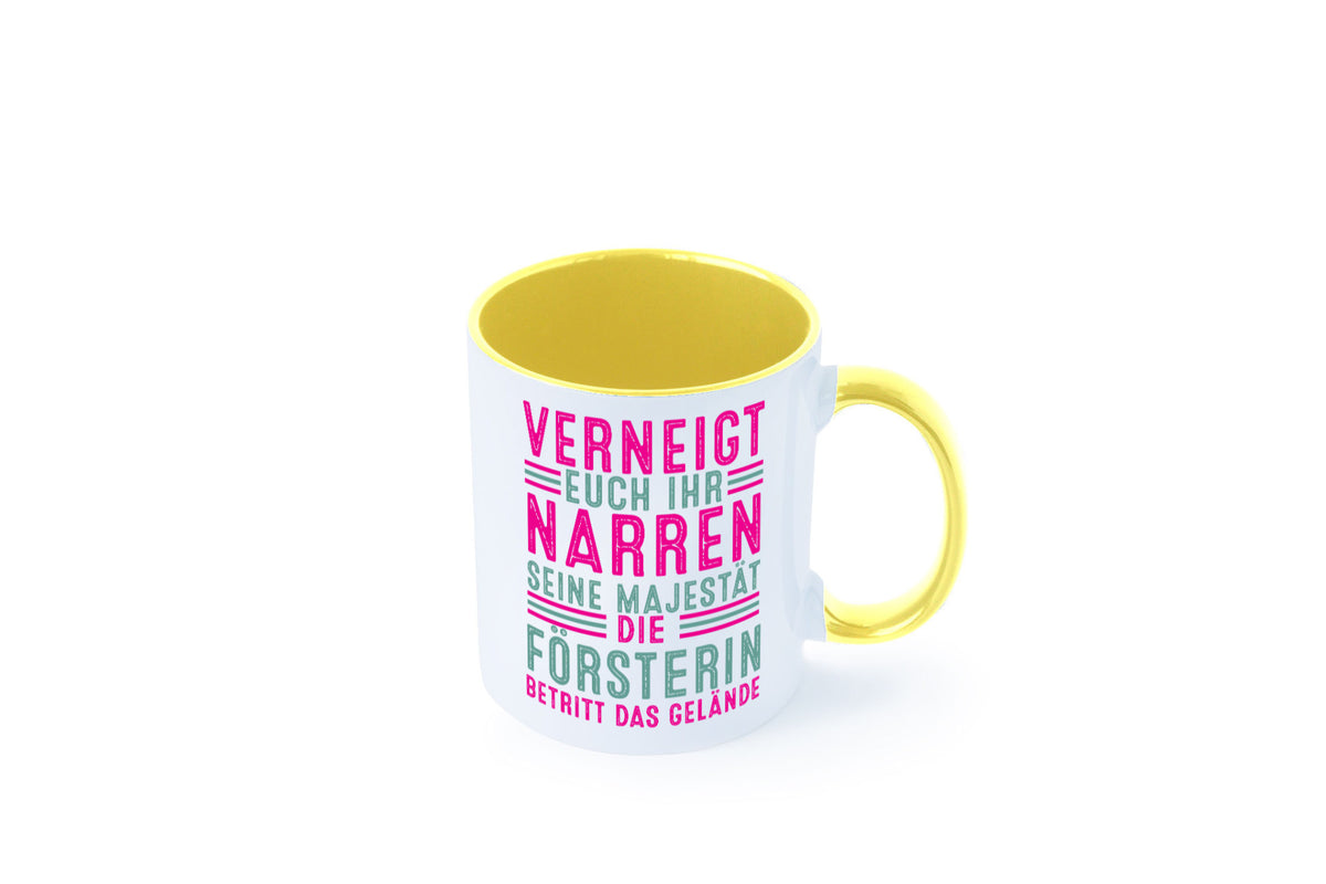 Verneigt euch: Försterin | Forst Arbeit v2 Geschenkidee Kollegen Büro Humor Tasse