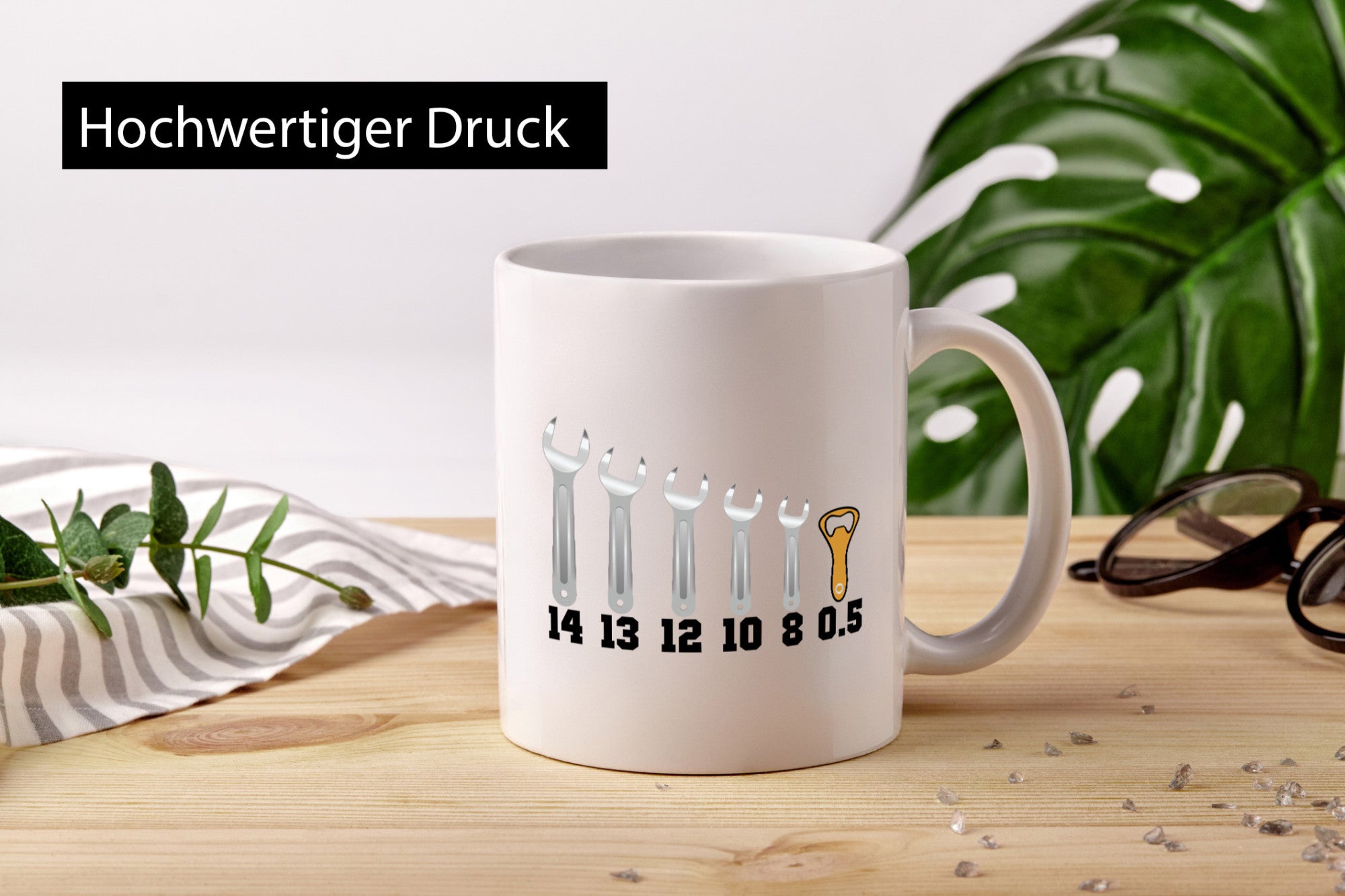 Bierliebhaber | Biertrinker Werkzeug Bieröffner Geschenkidee Humor Tasse