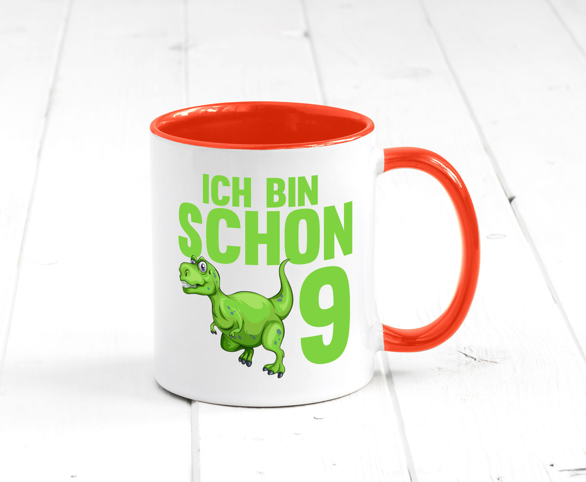 9. Geburtstag | 9 Jahre Dino Dinosaurier Geschenkidee Humor Tasse
