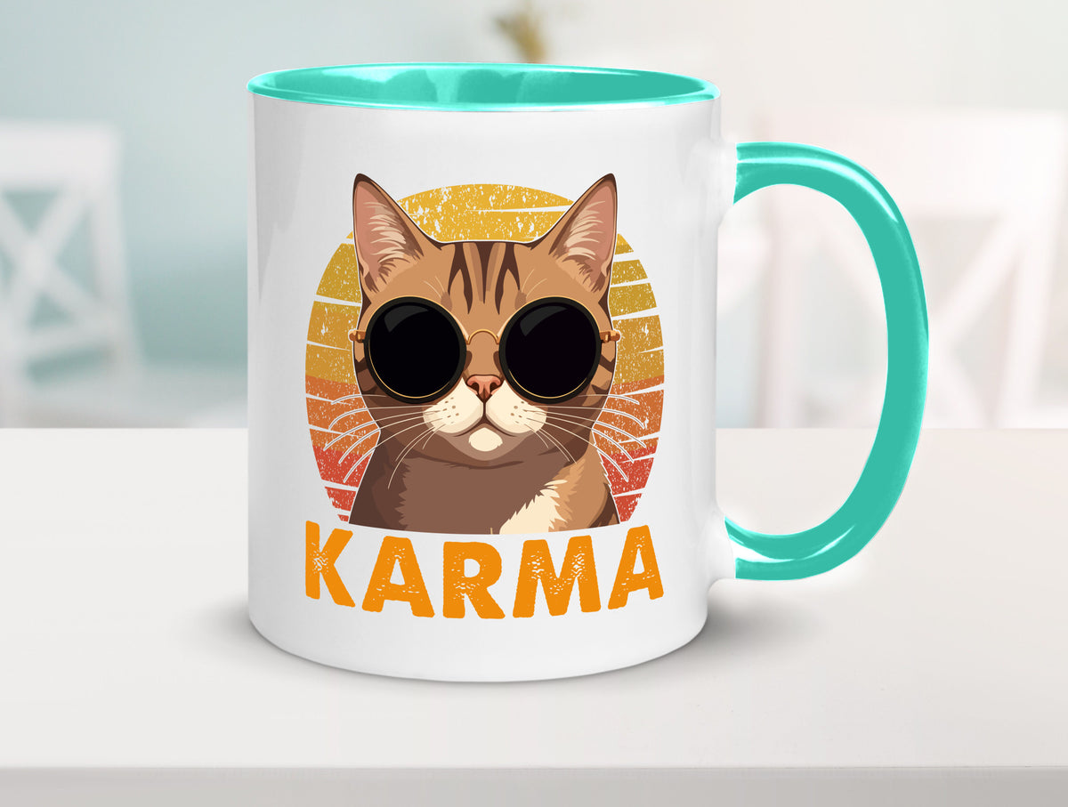 Vintage Katze | Karna Coole lustiger Spruch Geschenk Tierliebhaber Humor Tasse