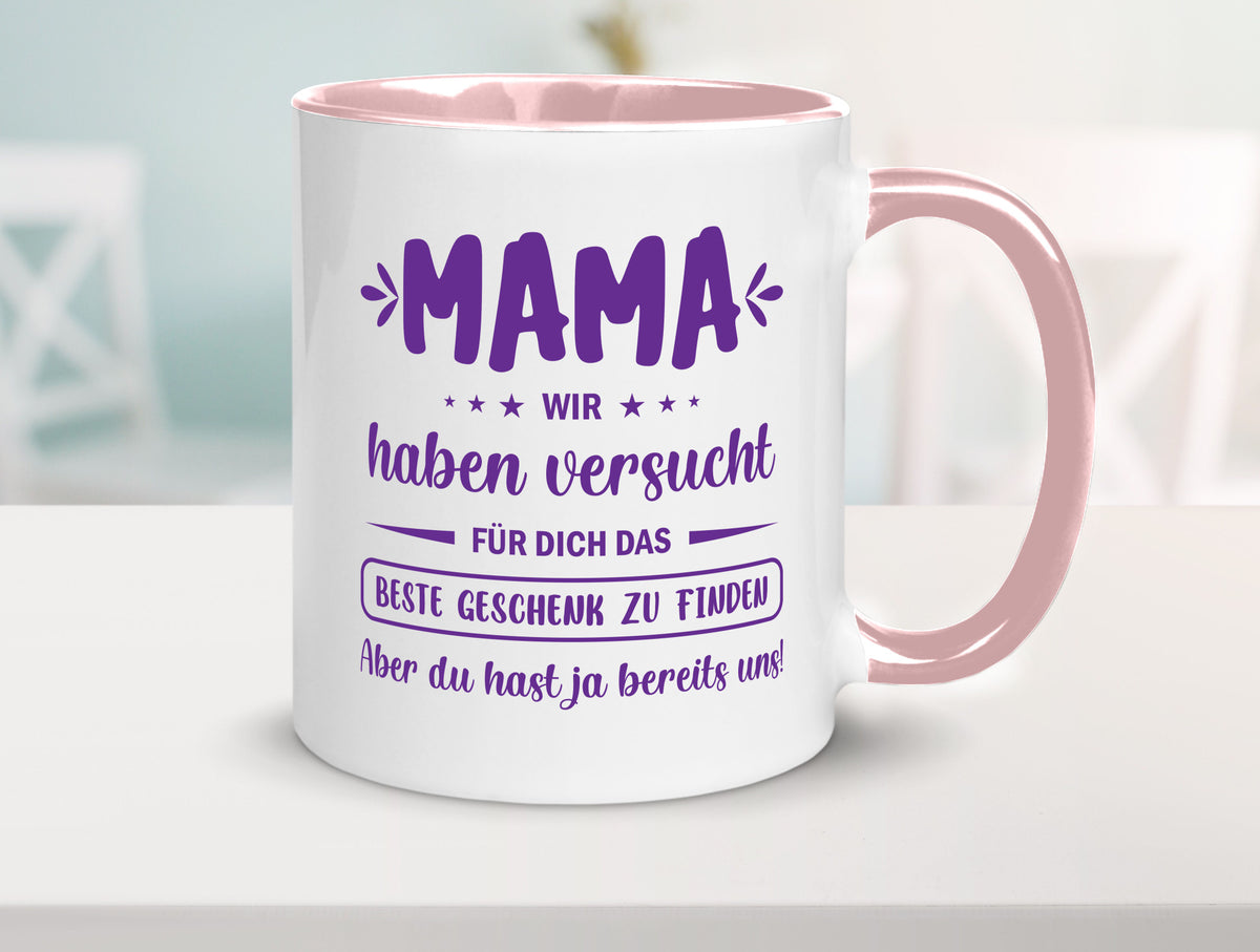 Perfekte geschenk | du hast ja bereits uns Muttertag lustiger Spruch Familie Tasse