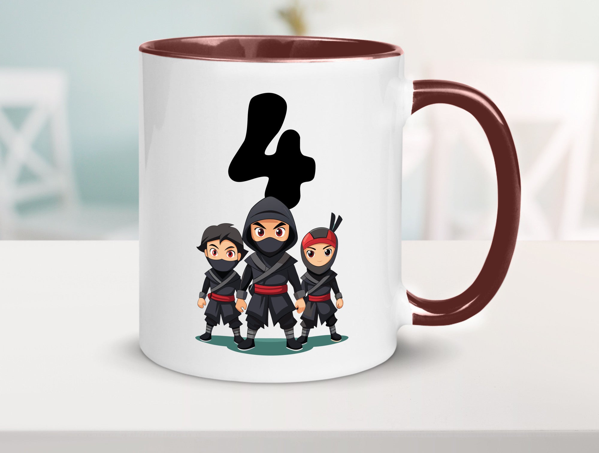 4. Geburtstag | 4 Jahre Ninja lustig Geschenkidee Geschenk Tasse