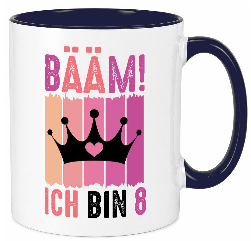 8. Geburtstag | 8 Jahre Bääm ich bin Krone lustig Geschenkidee Geschenk Tasse