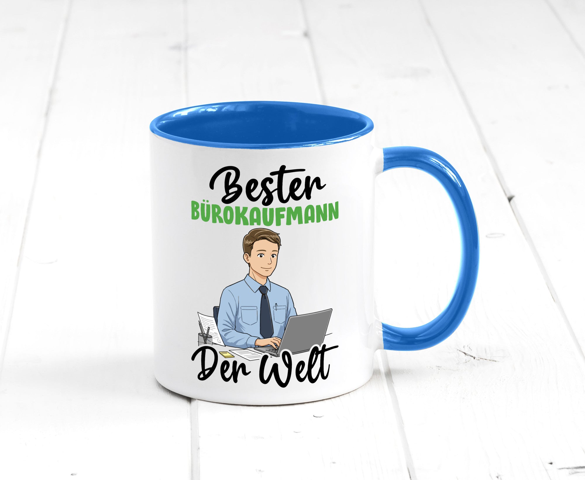 Bester Bürokaufmann | Kaufmann v2 lustig Arbeit Kollegen Büro Geschenk Tasse