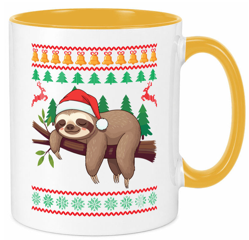 Ugly Christmas | Faultier Weihnachtsfaultier v2 lustig Tierliebhaber Humor Tasse