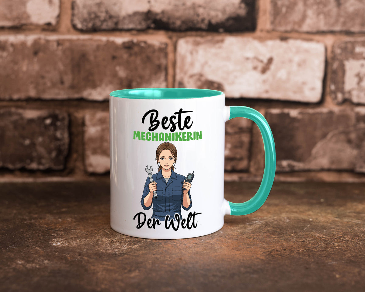 Beste Mechanikerin | KFZ v2 Humor Geschenkidee Tasse