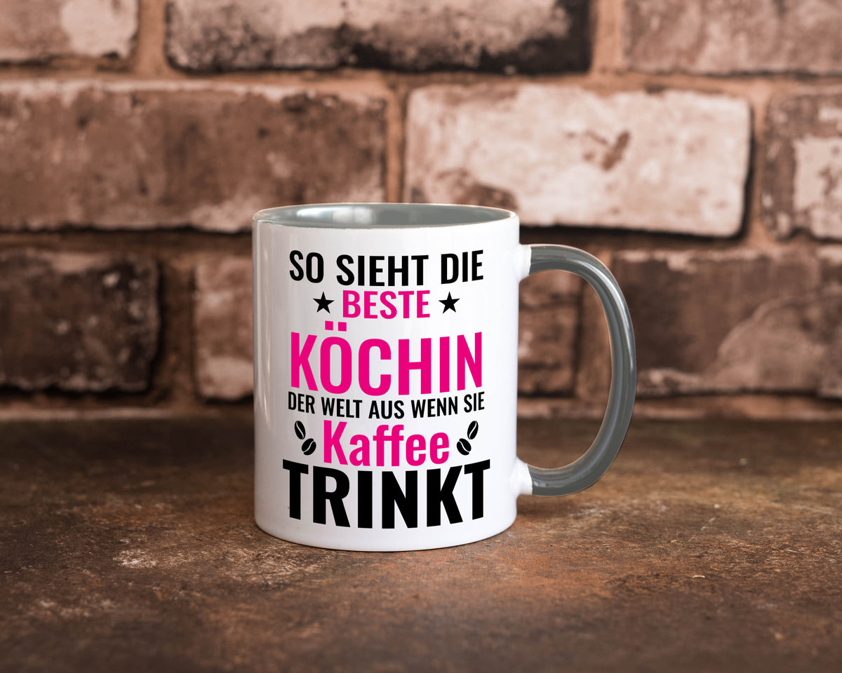 Kaffee trinkt: Köchin | Chefköchin Chefkoch Humor Arbeit Kollegen Büro Tasse