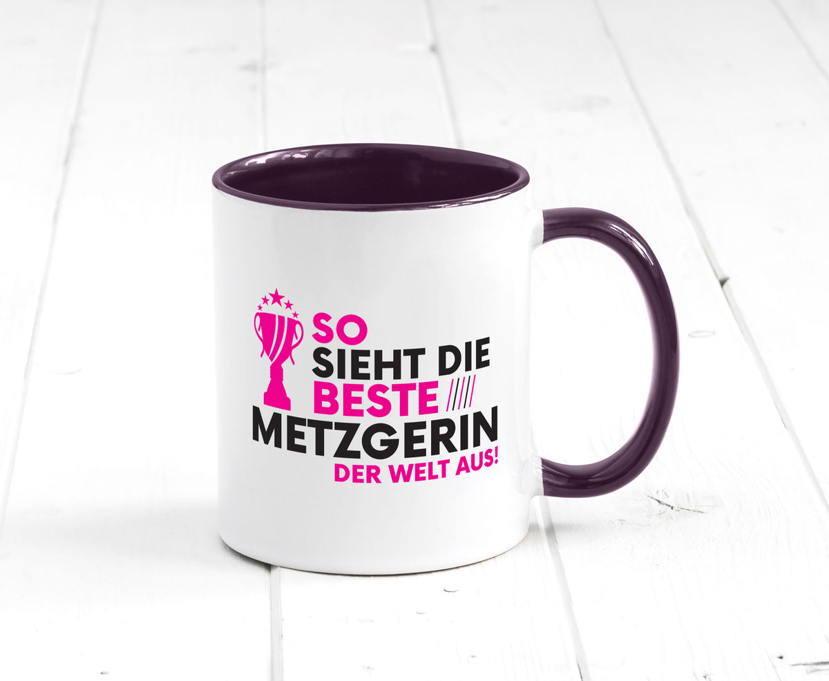 Die Weltbeste Metzgerin | Fleischerin lustig Humor Geschenkidee Geschenk Tasse
