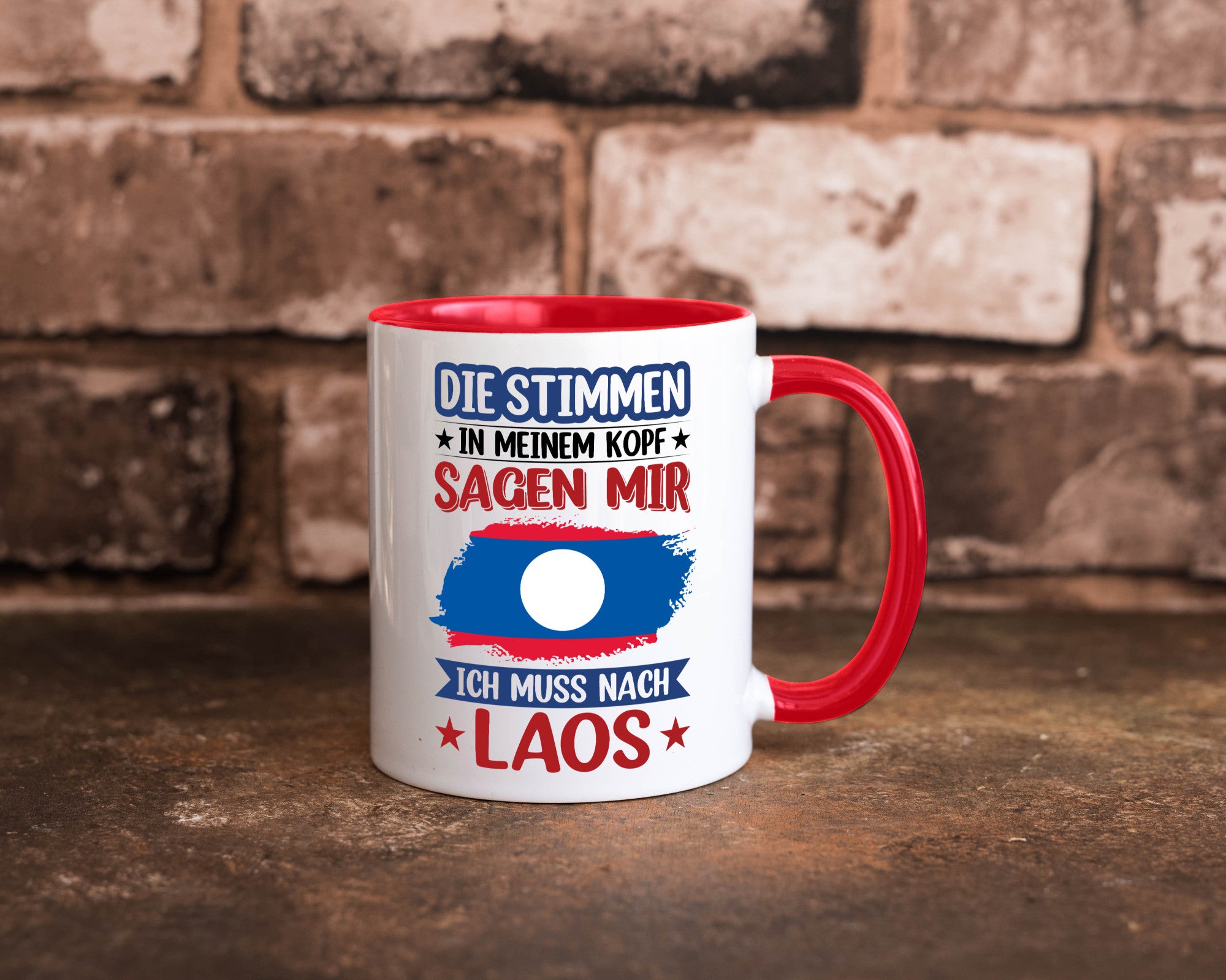 Laos | Urlaub Stimmen in meinem Kopf Traumland lustig Humor Geschenkidee