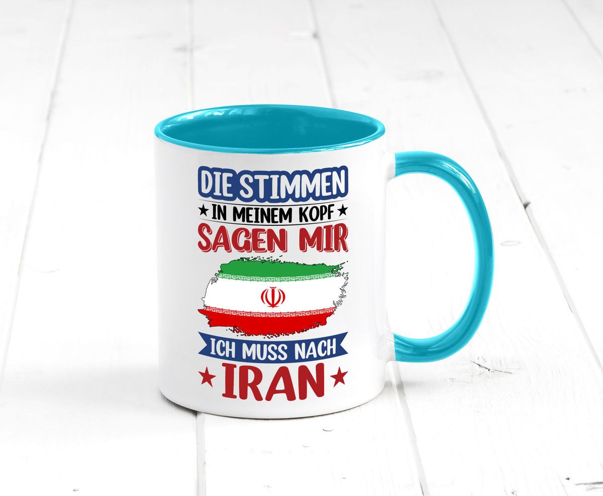 Iran | Urlaub Stimmen in meinem Kopf Traumland Humor Geschenkidee Tasse
