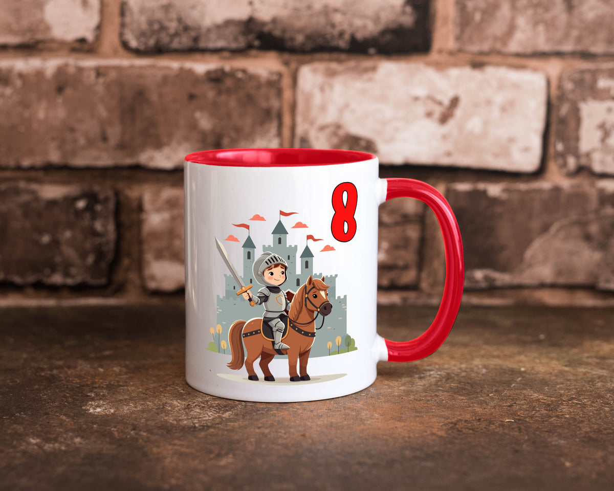 8. Geburtstag | 8 Jahre Ritter Junge Schloss Geschenk Geschenkidee lustiger Tasse