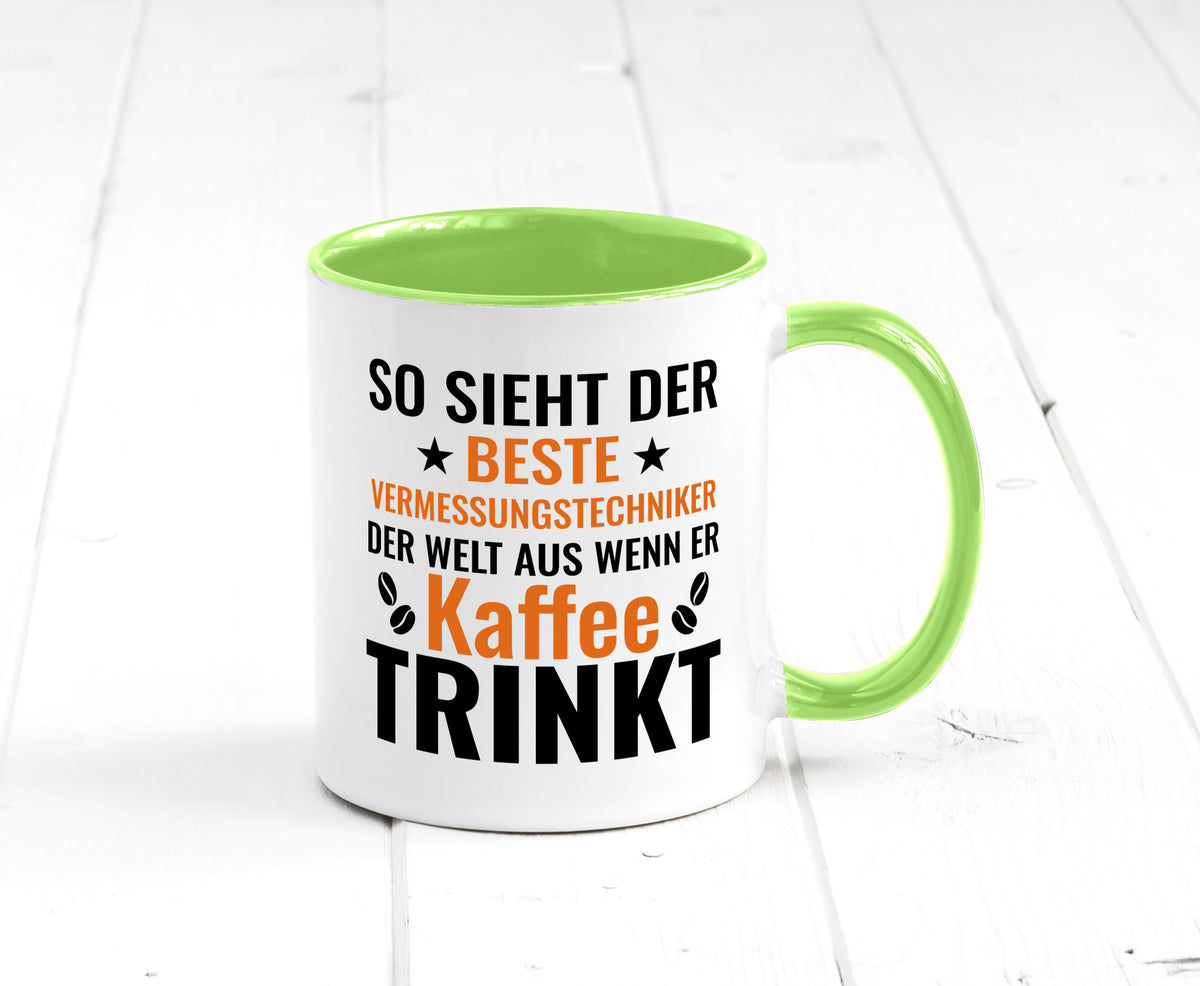 Kaffee trinkt: Vermessungstechniker | Techniker Geschenk Humor Geschenkidee Tasse