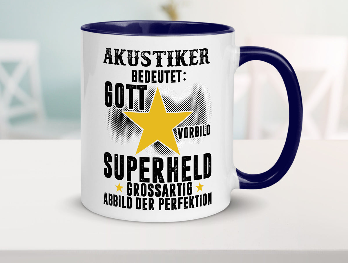 Bedeutung von Akustiker | Akustik Hörgeräteakustik lustig Humor Geschenkidee Tasse
