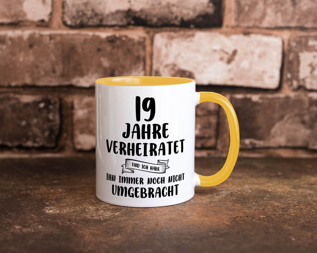 19 Jahre Verheiratet, immer noch am Leben! lustig Humor Geschenkidee Geschenk Tasse