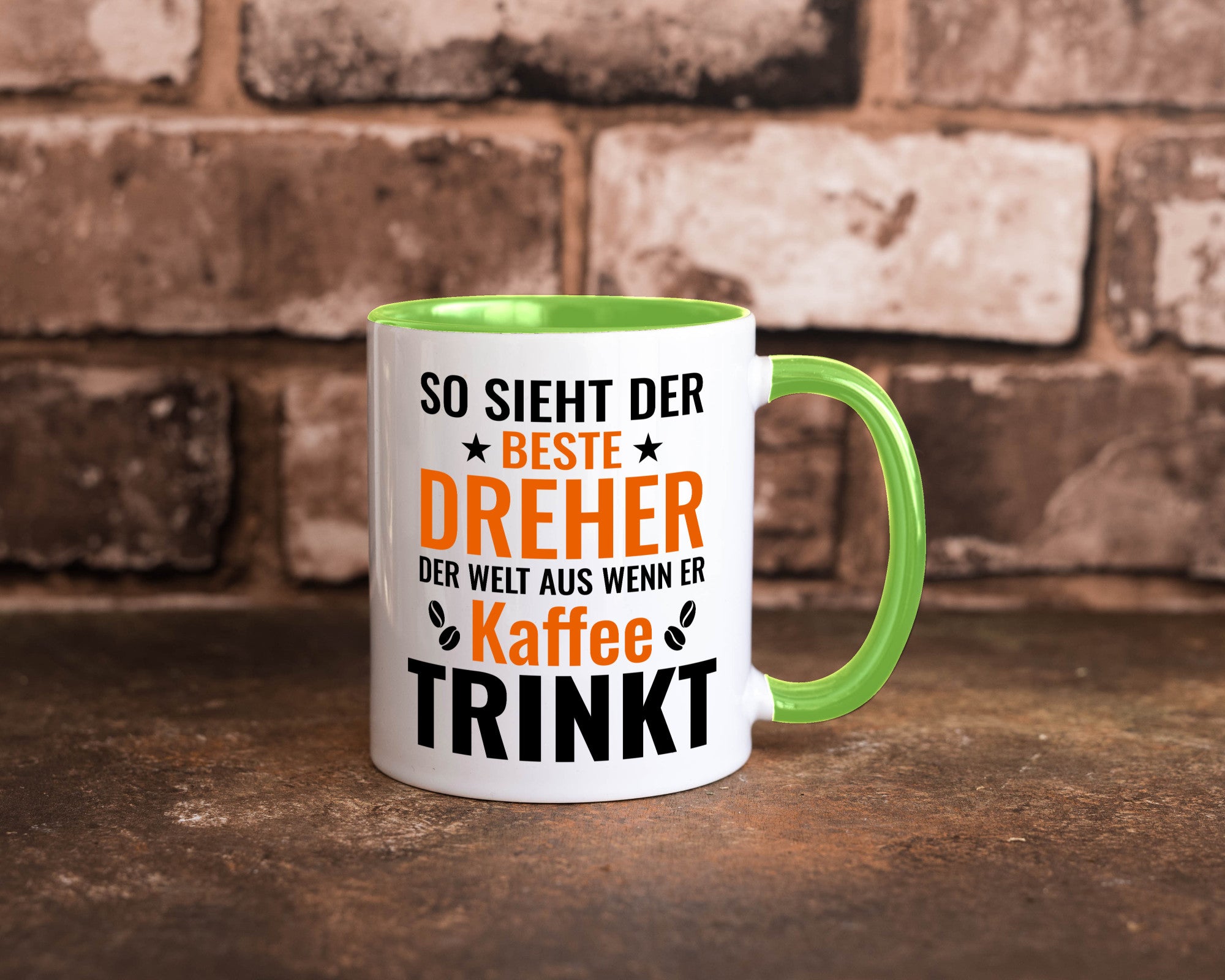 Kaffee trinkt: Dreher | Fräser Geschenkidee Humor Tasse