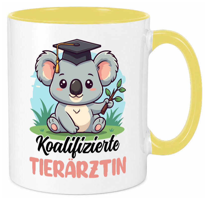 Koalifizierte Tierärztin | Mediziner Tiermedizin lustig Tierliebhaber Humor Tasse