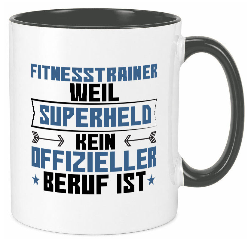 Superheld Fitnesstrainer | Personal Trainer Sport Geschenkidee Humor Tasse