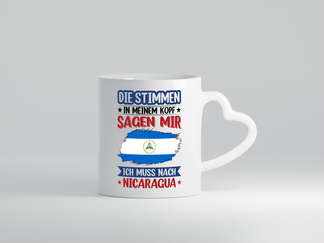 Nicaragua | Urlaub Stimmen in meinem Kopf Traumland Geschenkidee Humor Tasse