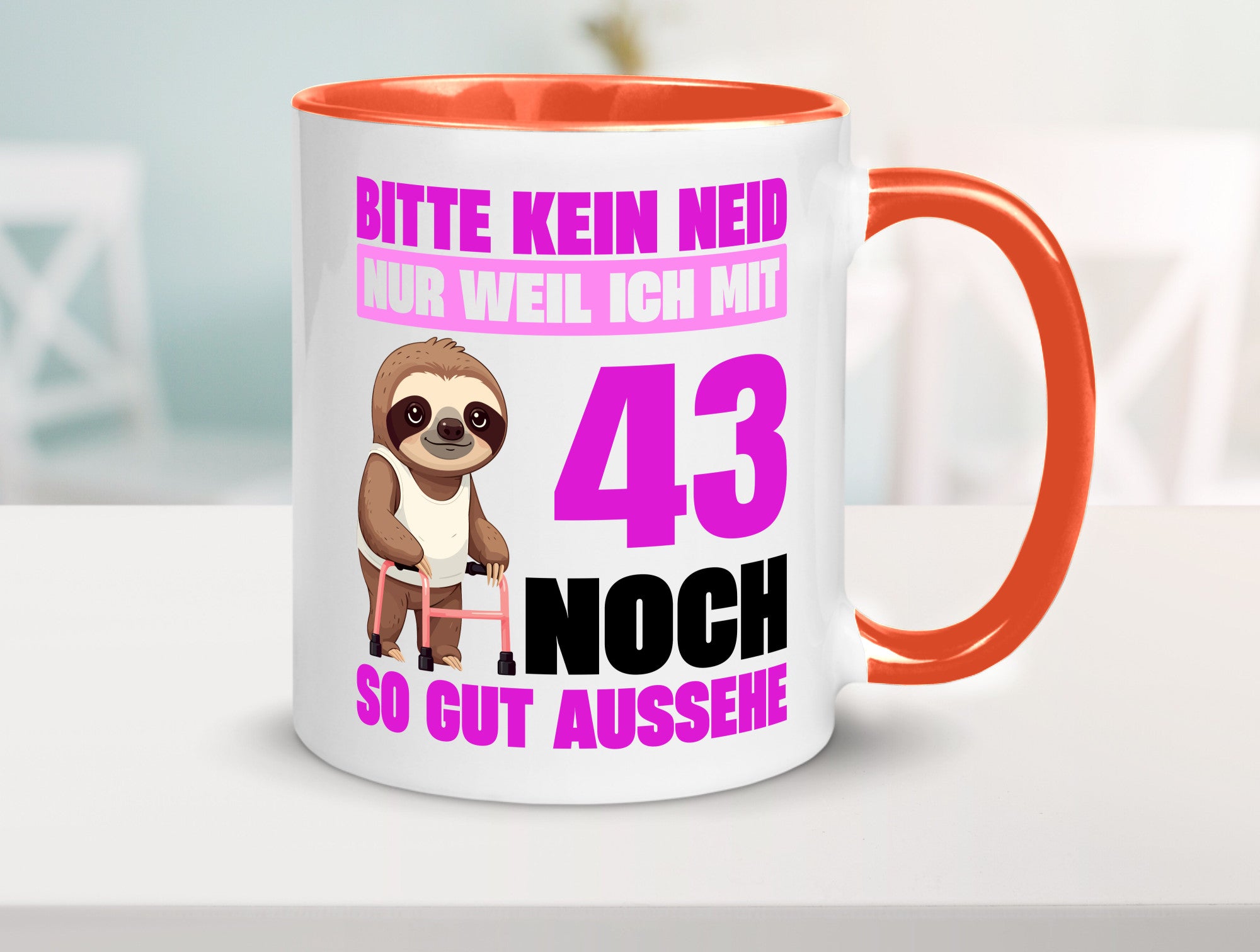 43. Geburtstag | Bitte kein neid Faultier 43 Jahre Geschenk Geschenkidee