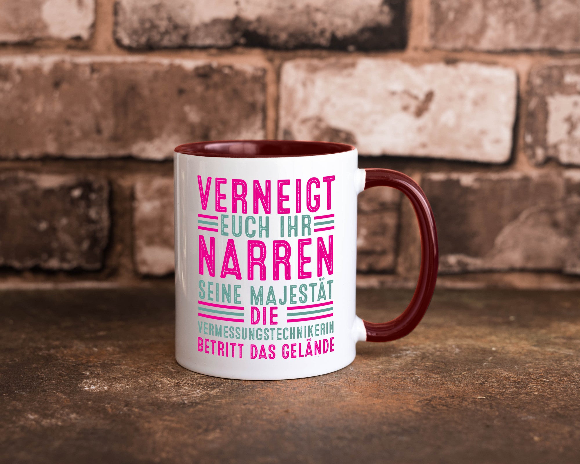 Verneigt euch: Vermessungstechnikerin | Techniker Humor Geschenkidee Tasse