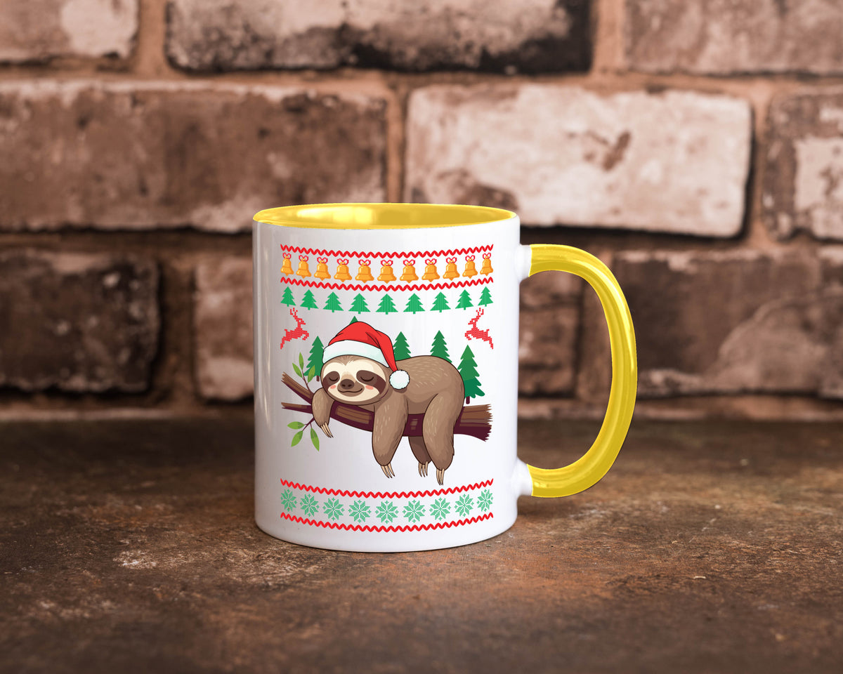 Ugly Christmas | Faultier Weihnachtsfaultier v2 lustig Tierliebhaber Humor Tasse
