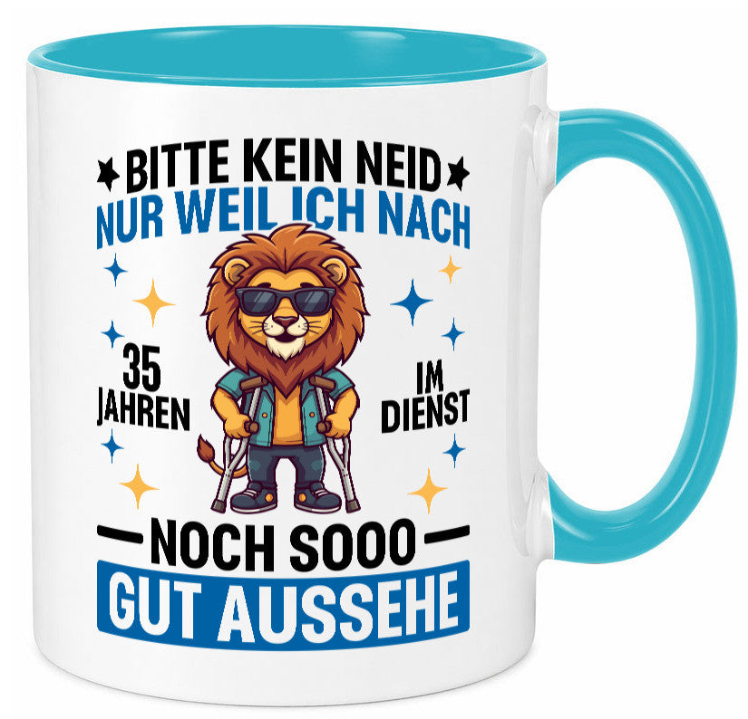 35 Jahre im Dienst | Arbeitsjubiläum Arbeit lustig Kollegen Büro Geschenk Tasse