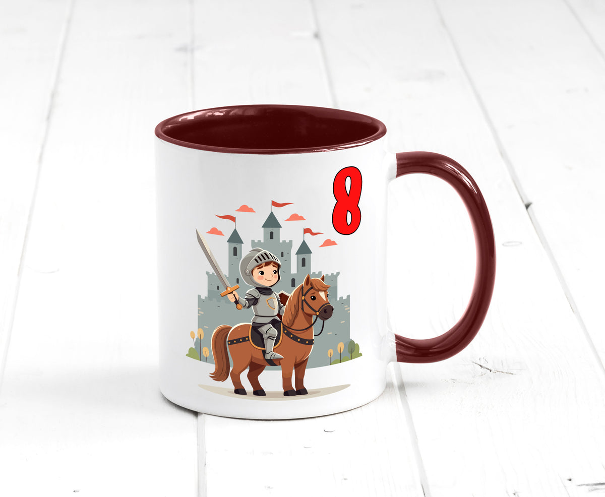 8. Geburtstag | 8 Jahre Ritter Junge Schloss Geschenk Geschenkidee lustiger Tasse