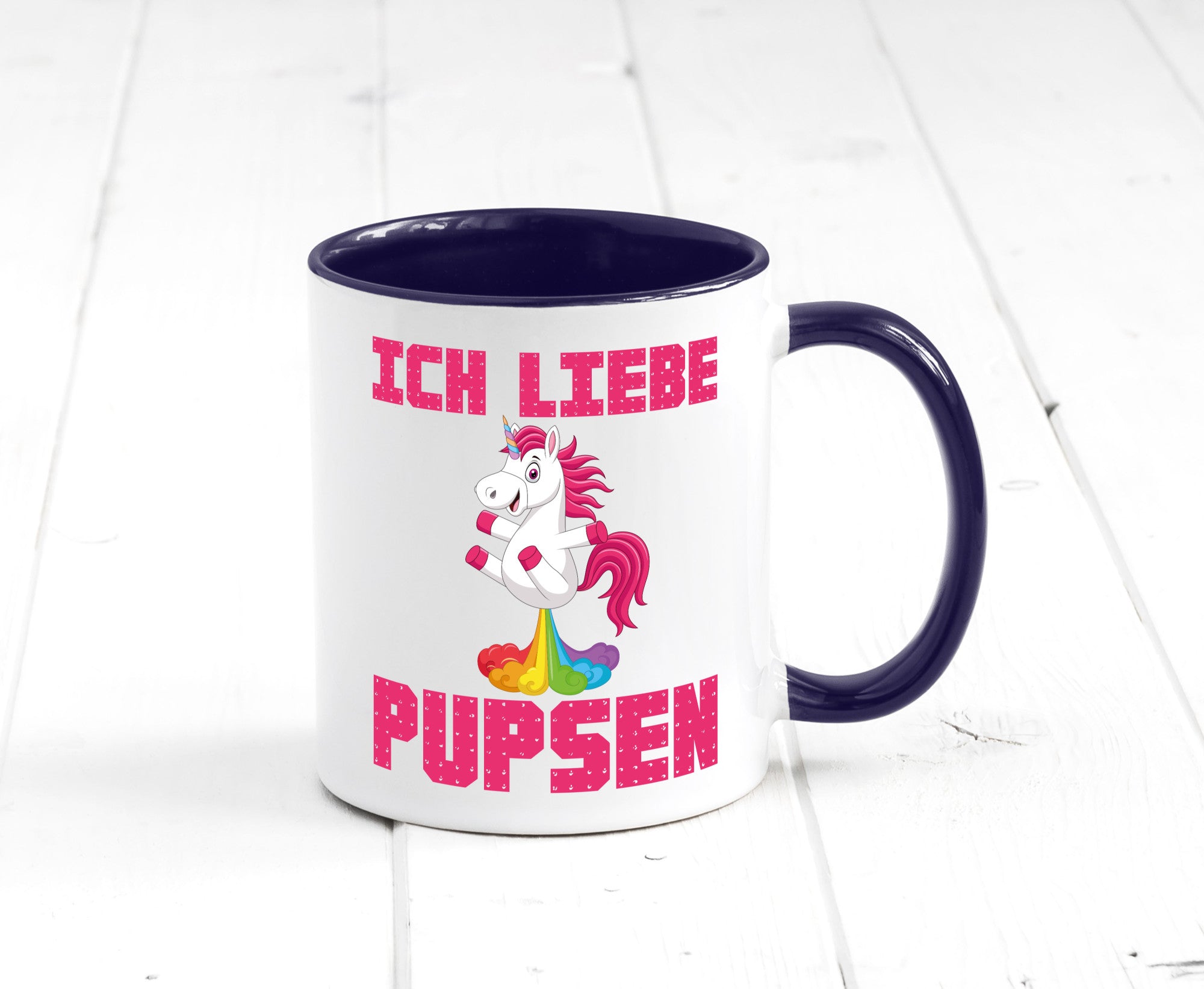 Ich liebe pupsen | Einhorn Pups lustiger Spruch Humor Geschenkidee Tasse