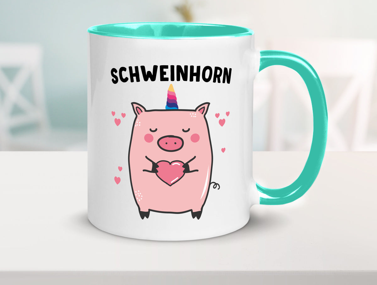 Schweinhorn lustig Humor Geschenkidee Geschenk Tasse